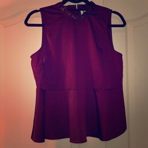 Burgundy Elle Blouse